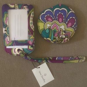 Vera Bradley Luggage Tag and Mirror set in Heather